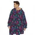 Triangle Ethnic Navajo Pattern Print Hoodie Blanket