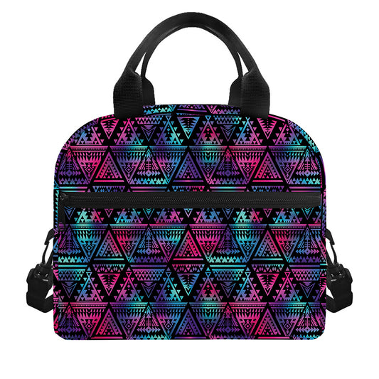 Triangle Ethnic Navajo Pattern Print Insulated Lunch Bag