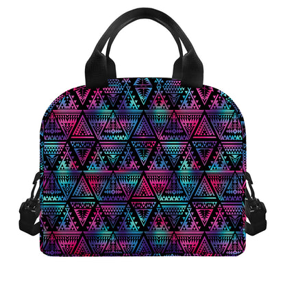 Triangle Ethnic Navajo Pattern Print Insulated Lunch Bag