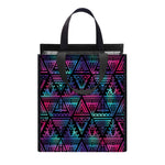 Triangle Ethnic Navajo Pattern Print Insulated Lunch Tote