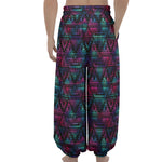 Triangle Ethnic Navajo Pattern Print Lantern Pants