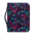 Triangle Ethnic Navajo Pattern Print Leather Bible Cover