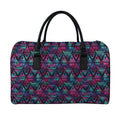 Triangle Ethnic Navajo Pattern Print Leather Duffel Bag