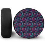 Triangle Ethnic Navajo Pattern Print Leather Spare Tire Cover