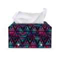 Triangle Ethnic Navajo Pattern Print Leather Tissue Box Cover