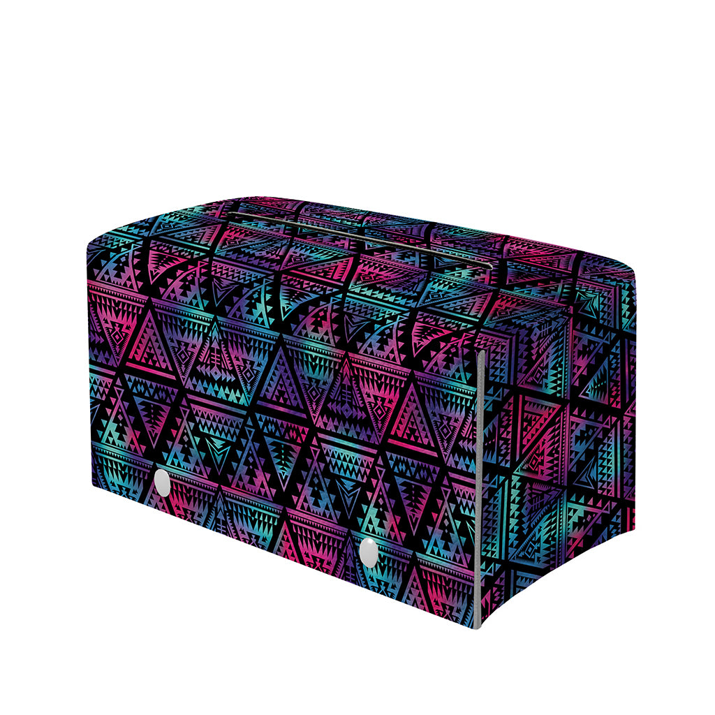 Triangle Ethnic Navajo Pattern Print Leather Tissue Box Cover