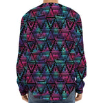 Triangle Ethnic Navajo Pattern Print Long Sleeve Baseball Jersey