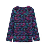 Triangle Ethnic Navajo Pattern Print Long Sleeve Short Coat