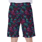 Triangle Ethnic Navajo Pattern Print Men's Beach Shorts