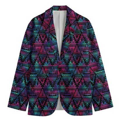Triangle Ethnic Navajo Pattern Print Men's Blazer