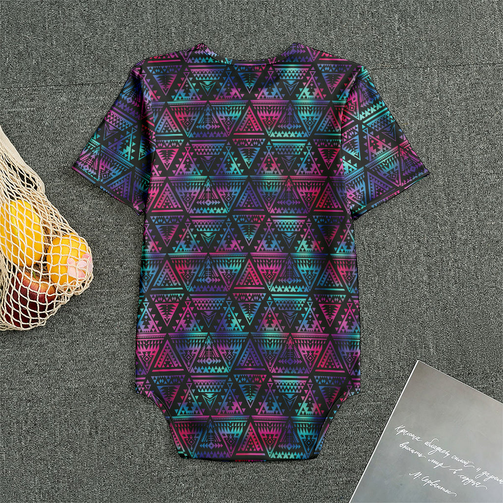 Triangle Ethnic Navajo Pattern Print Men's Bodysuit