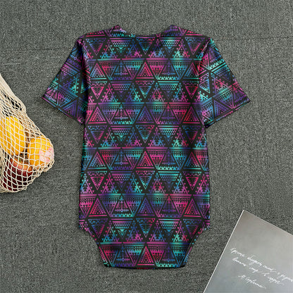 Triangle Ethnic Navajo Pattern Print Men's Bodysuit