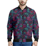 Triangle Ethnic Navajo Pattern Print Men's Bomber Jacket