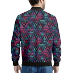 Triangle Ethnic Navajo Pattern Print Men's Bomber Jacket