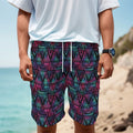 Triangle Ethnic Navajo Pattern Print Men's Cargo Shorts