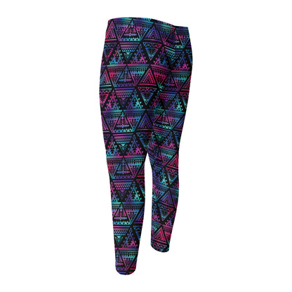 Triangle Ethnic Navajo Pattern Print Men's Compression Pants