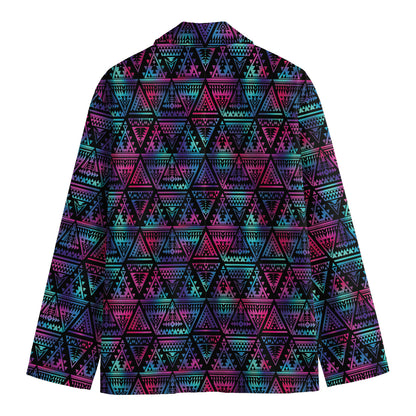 Triangle Ethnic Navajo Pattern Print Men's Cotton Blazer