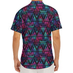 Triangle Ethnic Navajo Pattern Print Men's Deep V-Neck Shirt