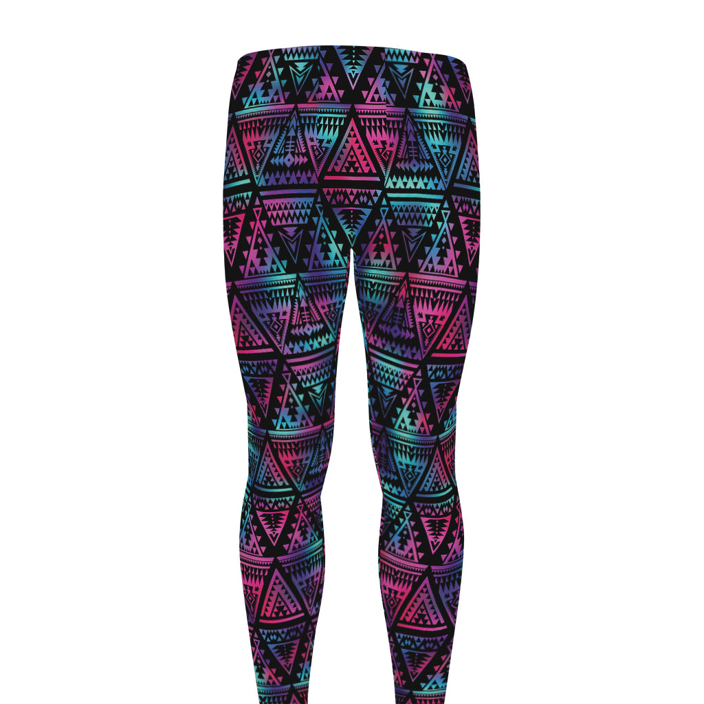 Triangle Ethnic Navajo Pattern Print Men's leggings
