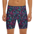Triangle Ethnic Navajo Pattern Print Men's Long Boxer Briefs