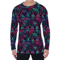 Triangle Ethnic Navajo Pattern Print Men's Long Sleeve T-Shirt
