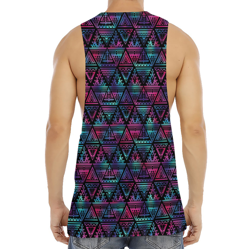 Triangle Ethnic Navajo Pattern Print Men's Muscle Tank Top
