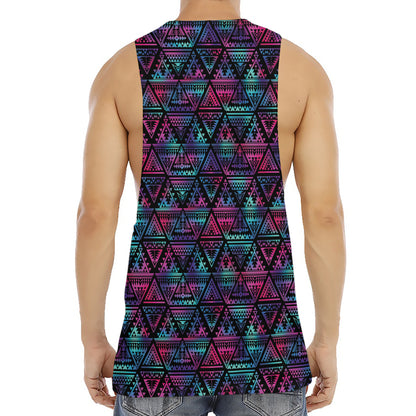 Triangle Ethnic Navajo Pattern Print Men's Muscle Tank Top