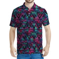 Triangle Ethnic Navajo Pattern Print Men's Polo Shirt