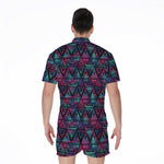 Triangle Ethnic Navajo Pattern Print Men's Rompers