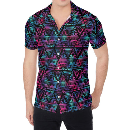 Triangle Ethnic Navajo Pattern Print Men's Shirt