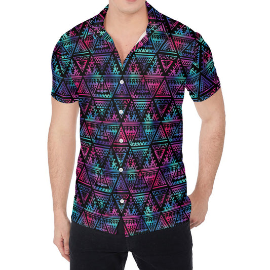 Triangle Ethnic Navajo Pattern Print Men's Shirt