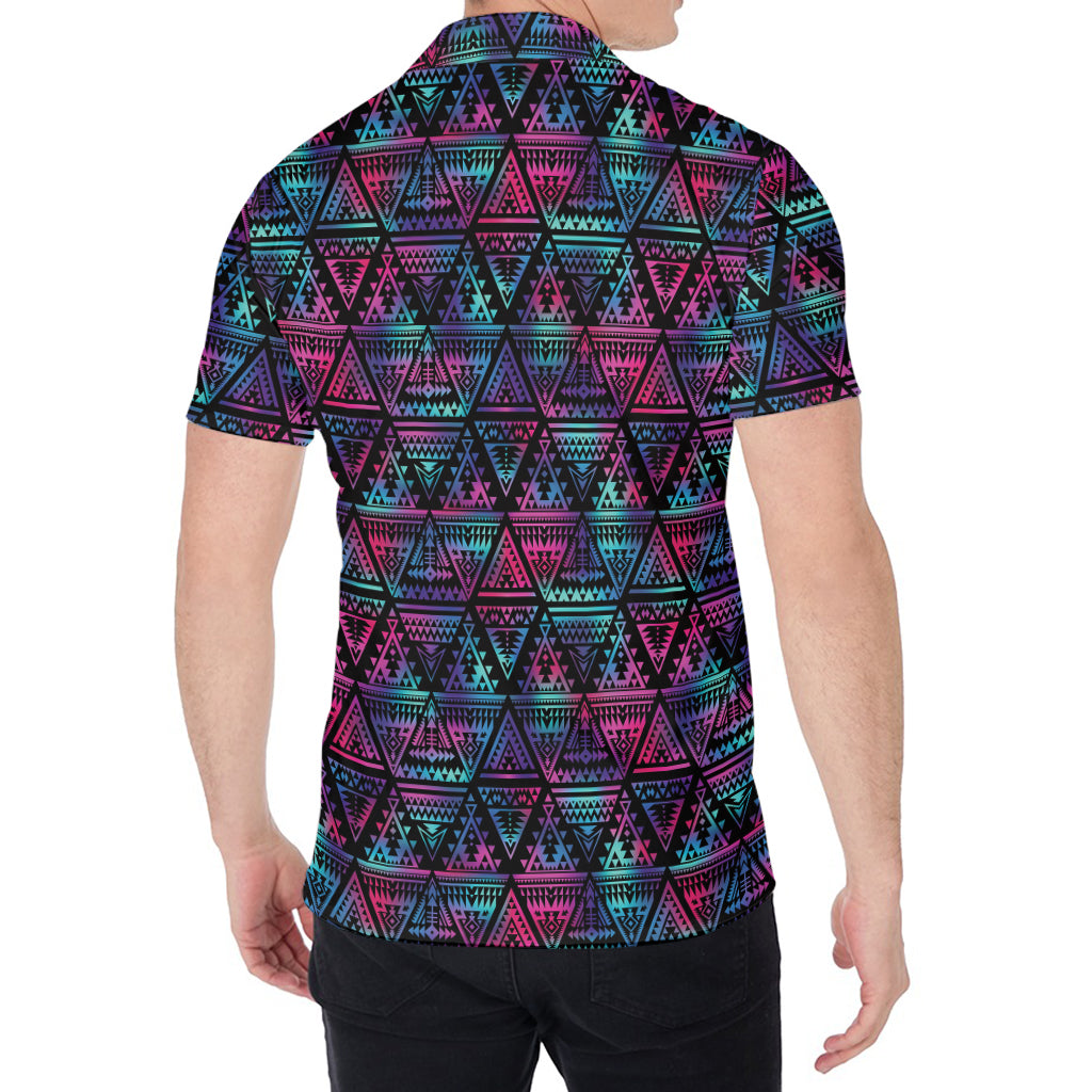 Triangle Ethnic Navajo Pattern Print Men's Shirt