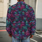 Triangle Ethnic Navajo Pattern Print Men's Shirt Jacket