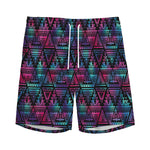 Triangle Ethnic Navajo Pattern Print Men's Sports Shorts