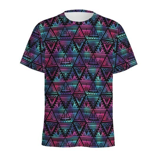 Triangle Ethnic Navajo Pattern Print Men's Sports T-Shirt