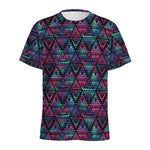 Triangle Ethnic Navajo Pattern Print Men's Sports T-Shirt