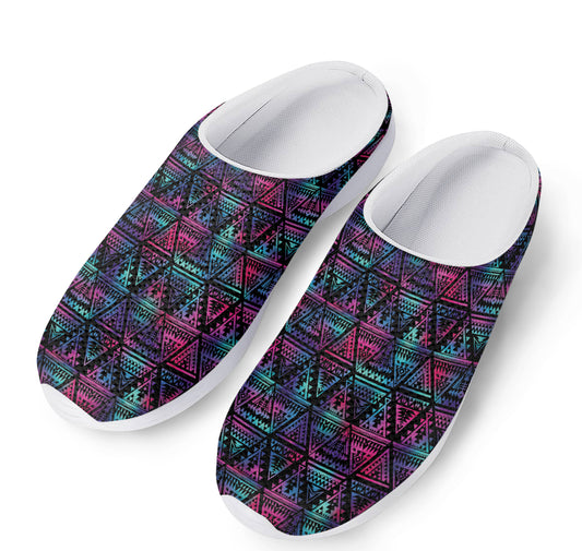 Triangle Ethnic Navajo Pattern Print Mesh Casual Shoes