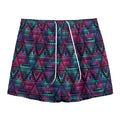 Triangle Ethnic Navajo Pattern Print Mesh Shorts