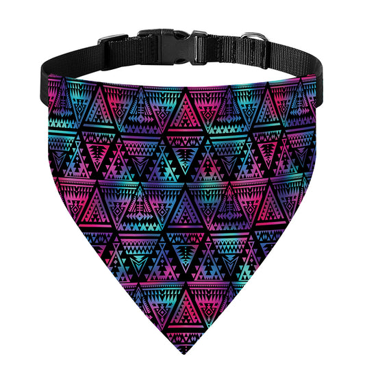 Triangle Ethnic Navajo Pattern Print Over The Collar Dog Bandana