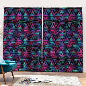 Triangle Ethnic Navajo Pattern Print Pencil Pleat Curtains