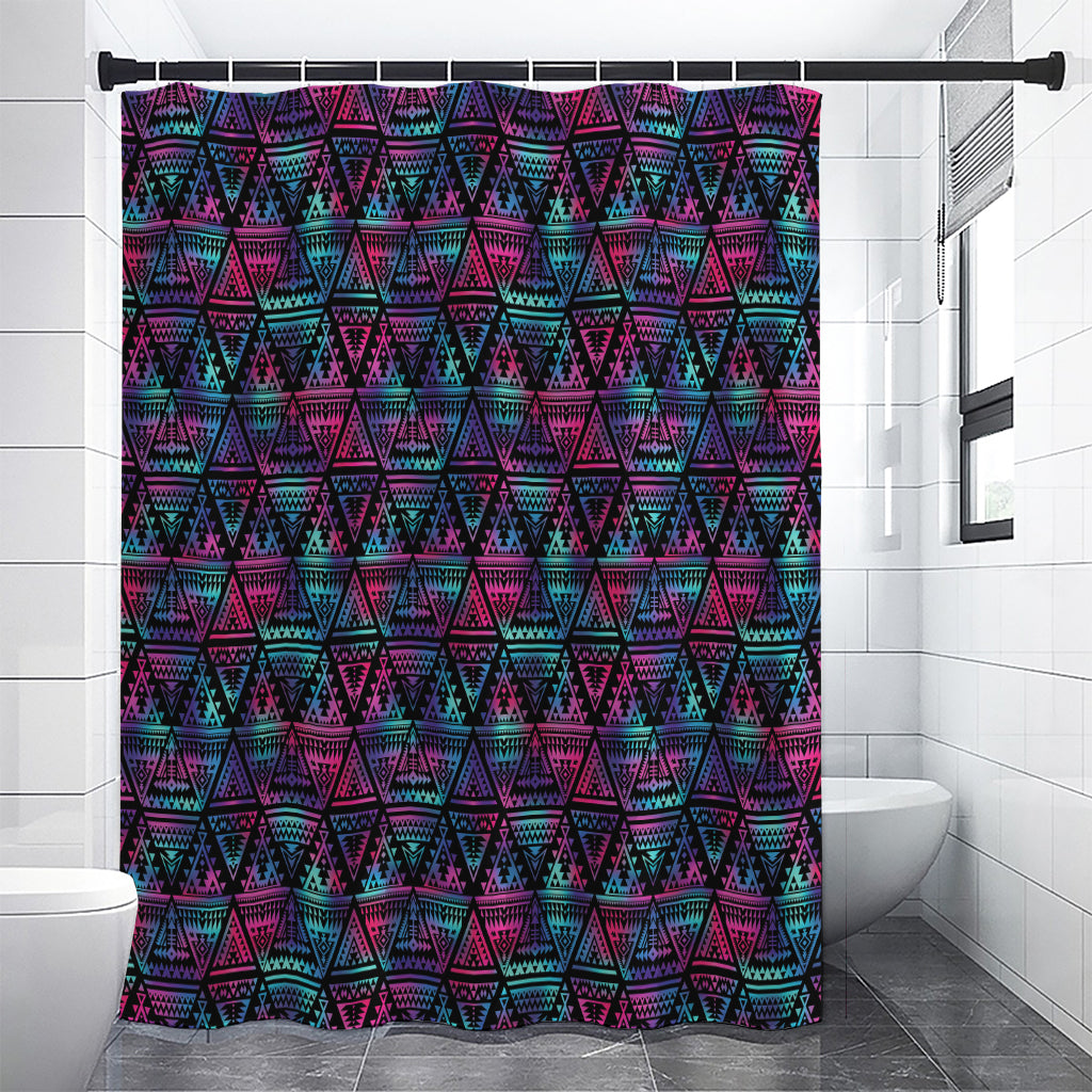 Triangle Ethnic Navajo Pattern Print Premium Shower Curtain