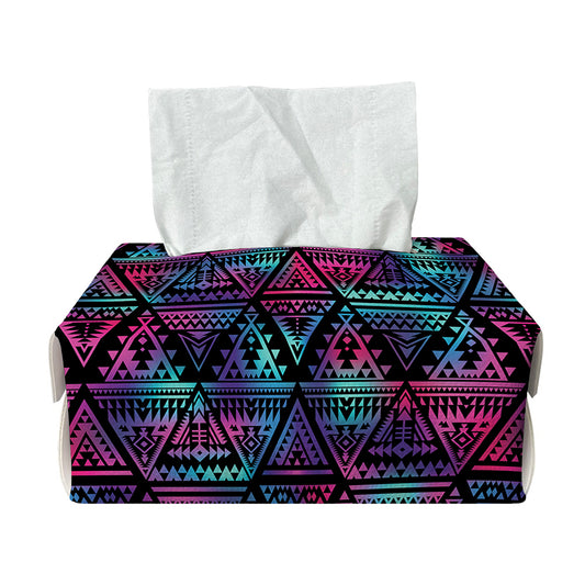 Triangle Ethnic Navajo Pattern Print Rectangle Tissue Box Cover