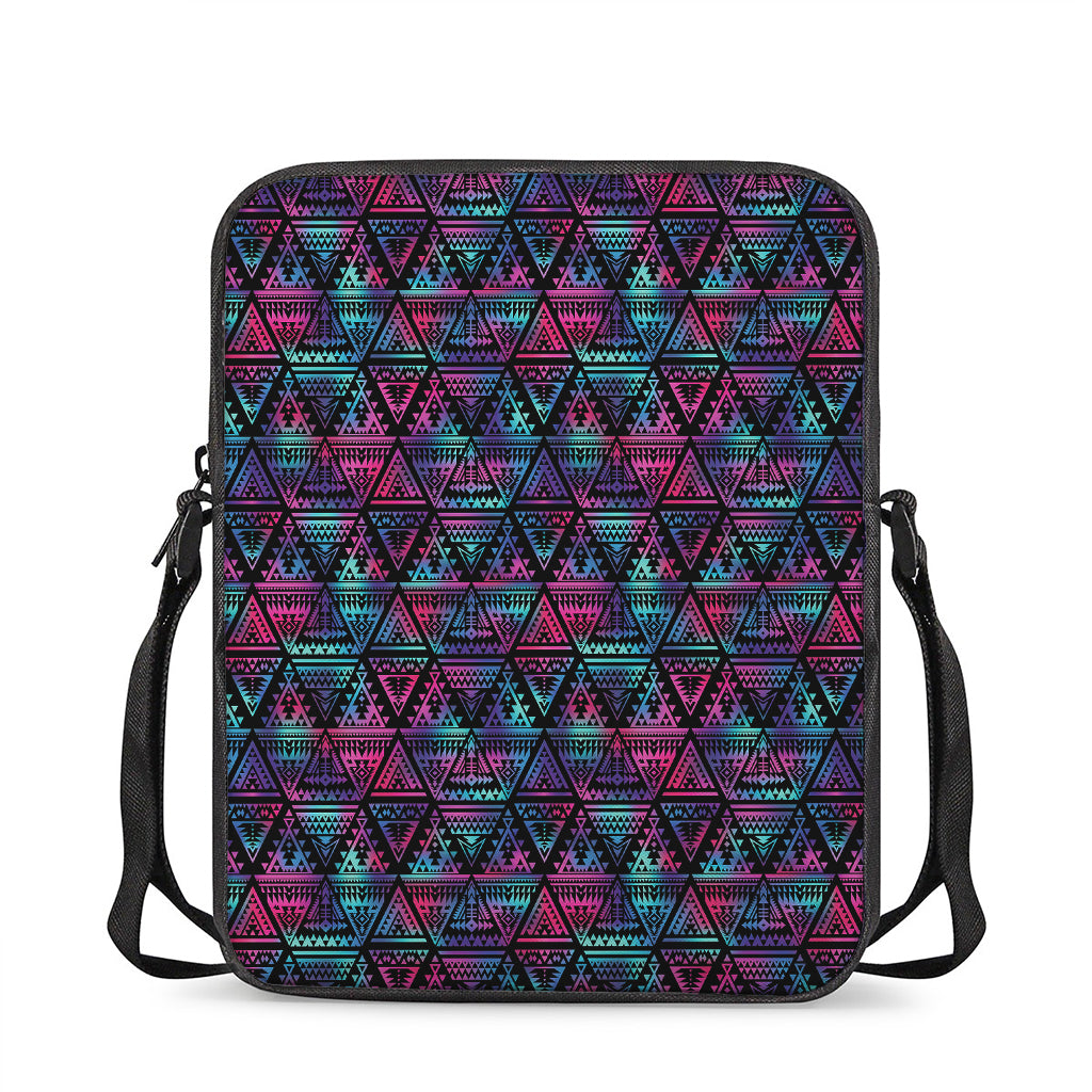 Triangle Ethnic Navajo Pattern Print Rectangular Crossbody Bag