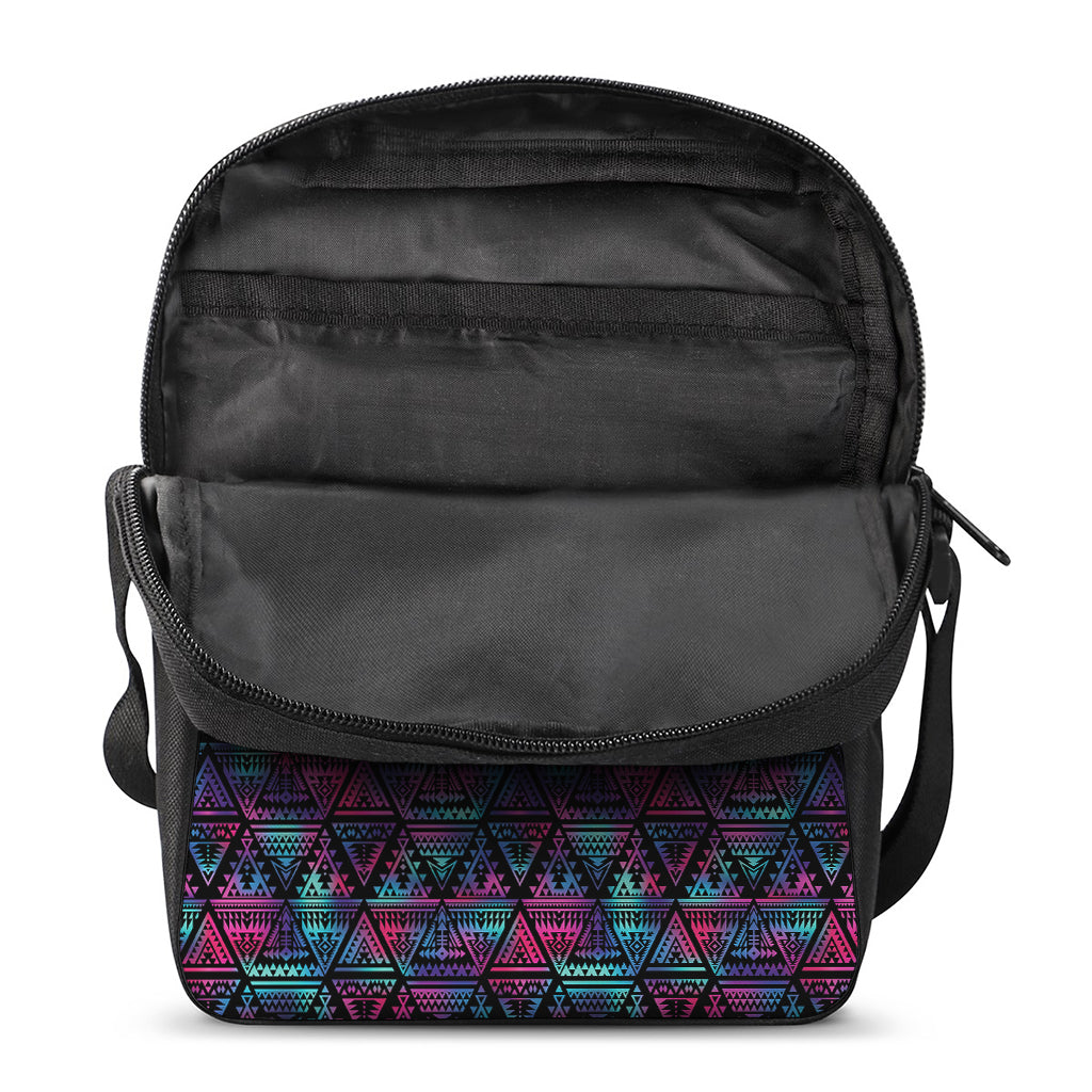 Triangle Ethnic Navajo Pattern Print Rectangular Crossbody Bag