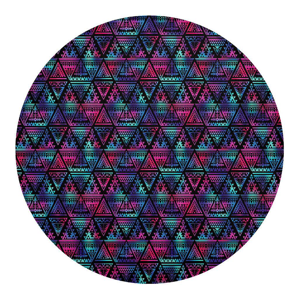 Triangle Ethnic Navajo Pattern Print Round Blanket
