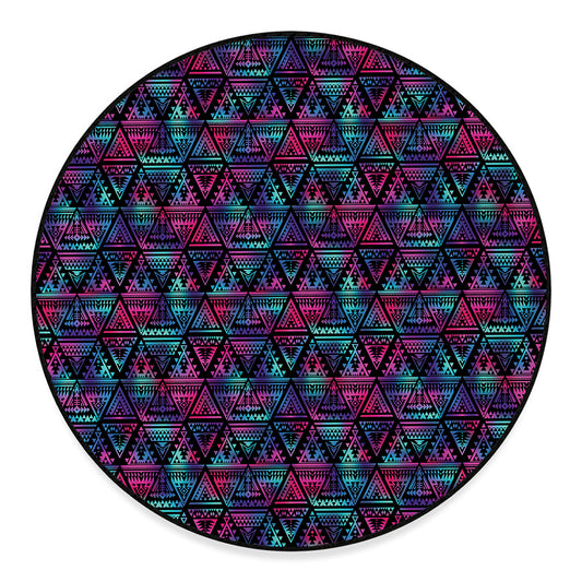 Triangle Ethnic Navajo Pattern Print Round Floor Mat