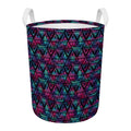 Triangle Ethnic Navajo Pattern Print Round Laundry Basket
