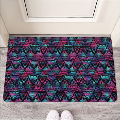 Triangle Ethnic Navajo Pattern Print Rubber Doormat