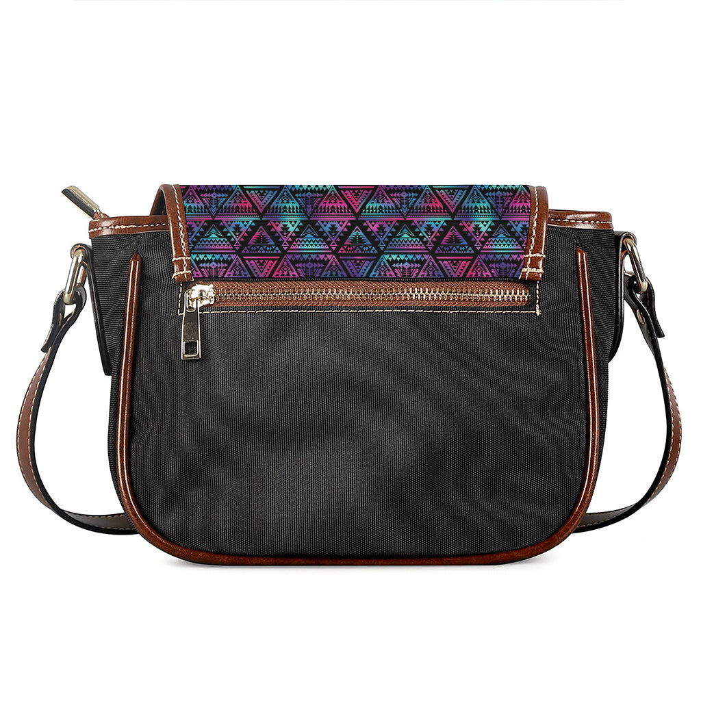 Triangle Ethnic Navajo Pattern Print Saddle Bag