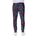 Triangle Ethnic Navajo Pattern Print Scuba Joggers